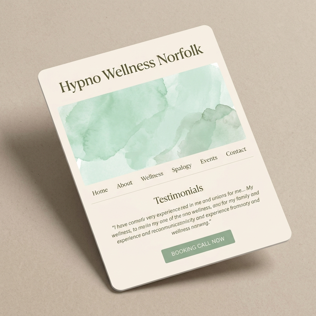 Hypno Wellness Norfolk website preview